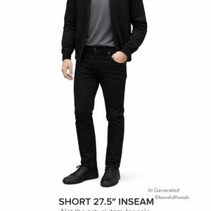 HUGO Black Stretch Slim Skinny Jeans 32 — SHORT 27” Inseam